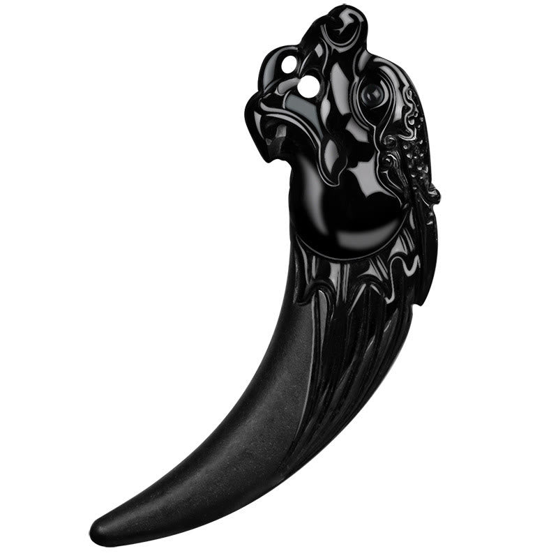 Schwarze Jade-Drachen-Halskette für Schutz und ruhige Energie