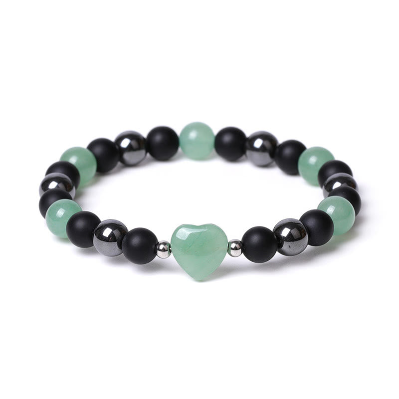 Schutzarmband aus schwarzem Onyx und Tigerauge, 8 mm Perlen