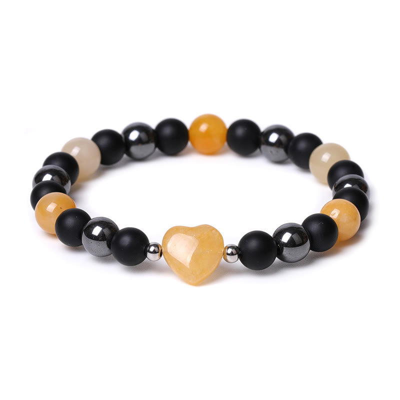 Schutzarmband aus schwarzem Onyx und Tigerauge, 8 mm Perlen