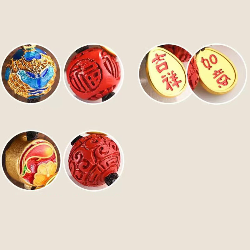 Segen Fu Charakter Ruyi Charm Schlüsselanhänger | Spiritueller Schmuck
