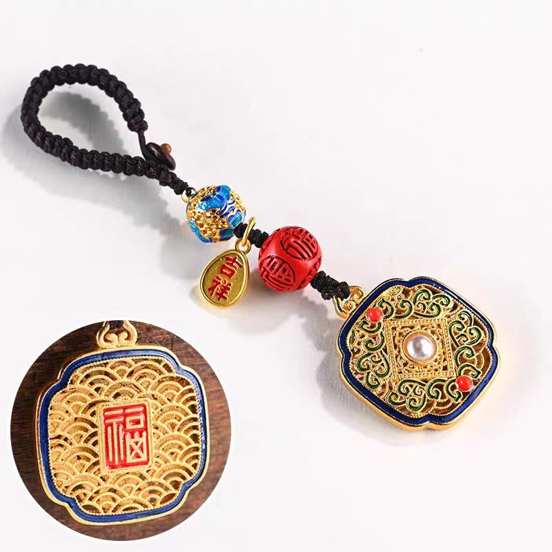 Segen Fu Charakter Ruyi Charm Schlüsselanhänger | Spiritueller Schmuck