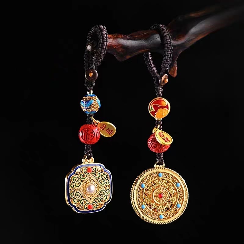Segen Fu Charakter Ruyi Charm Schlüsselanhänger | Spiritueller Schmuck