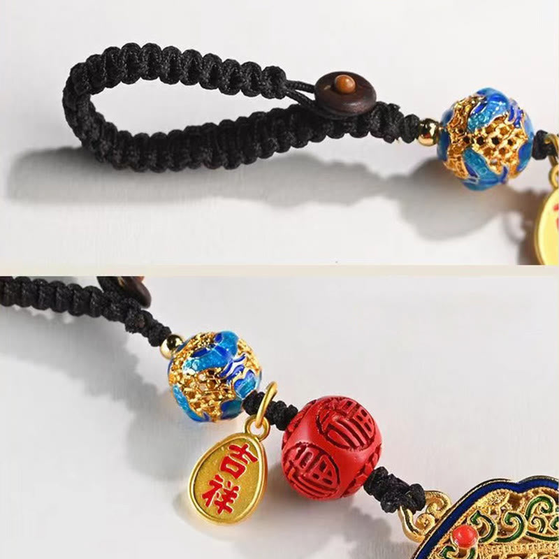 Segen Fu Charakter Ruyi Charm Schlüsselanhänger | Spiritueller Schmuck