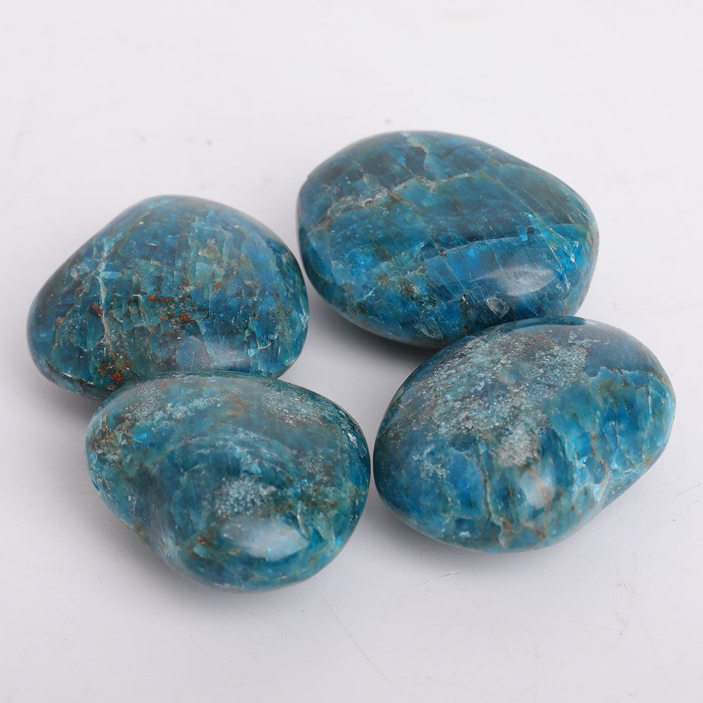 Blauer Apatit-Kristallherz, 1,5–2 Zoll, Heilstein