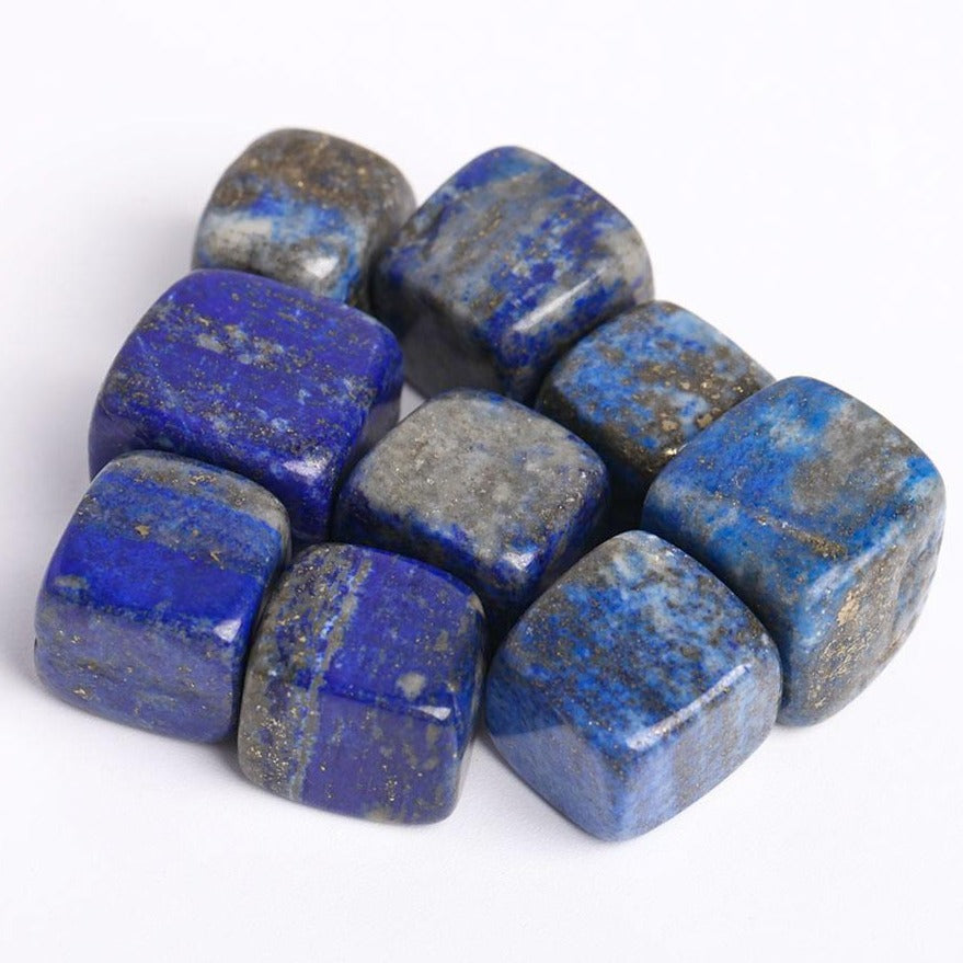Blaue Lapislazuli-Kristallwürfel, 2 cm, polierte Steine