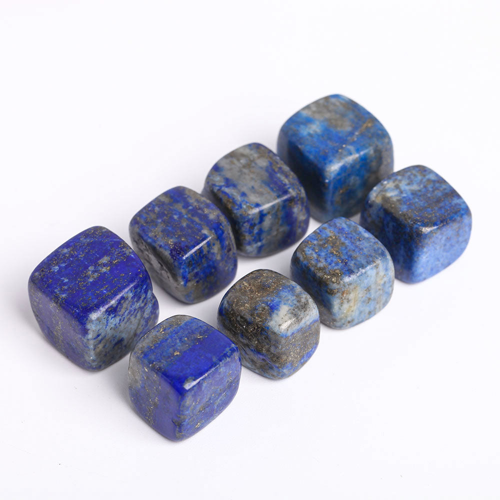Blaue Lapislazuli-Kristallwürfel, 2 cm, polierte Steine