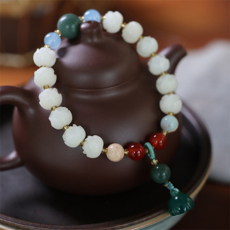 Bodhi Seed Lotus Perlenarmband für Frieden und Harmonie