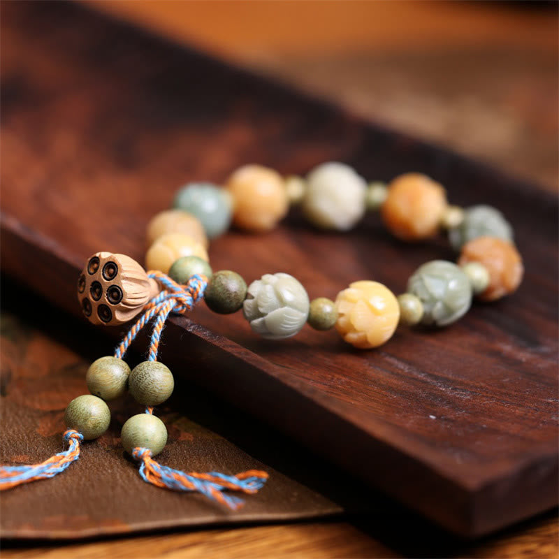 Bodhi Seed Lotus Grünes Sandelholz Weisheitsharmonie Armband