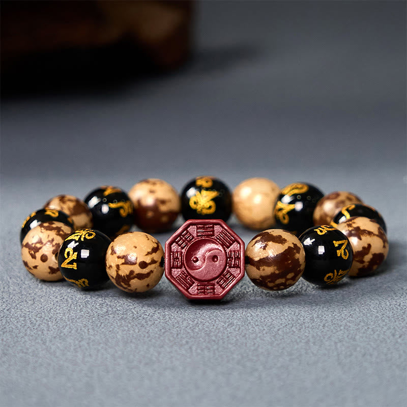 Bodhi Seed Om Mani Padme Hum Cinnabar Calm Armband