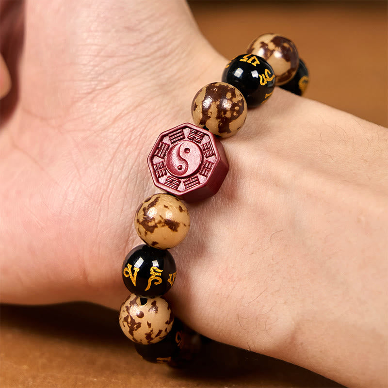 Bodhi Seed Om Mani Padme Hum Cinnabar Calm Armband