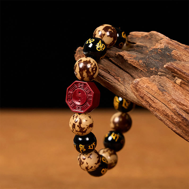Bodhi Seed Om Mani Padme Hum Cinnabar Calm Armband