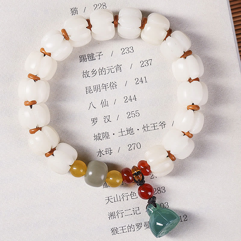 Bodhi Seed Roter Achat Lotus Harmonie Armband