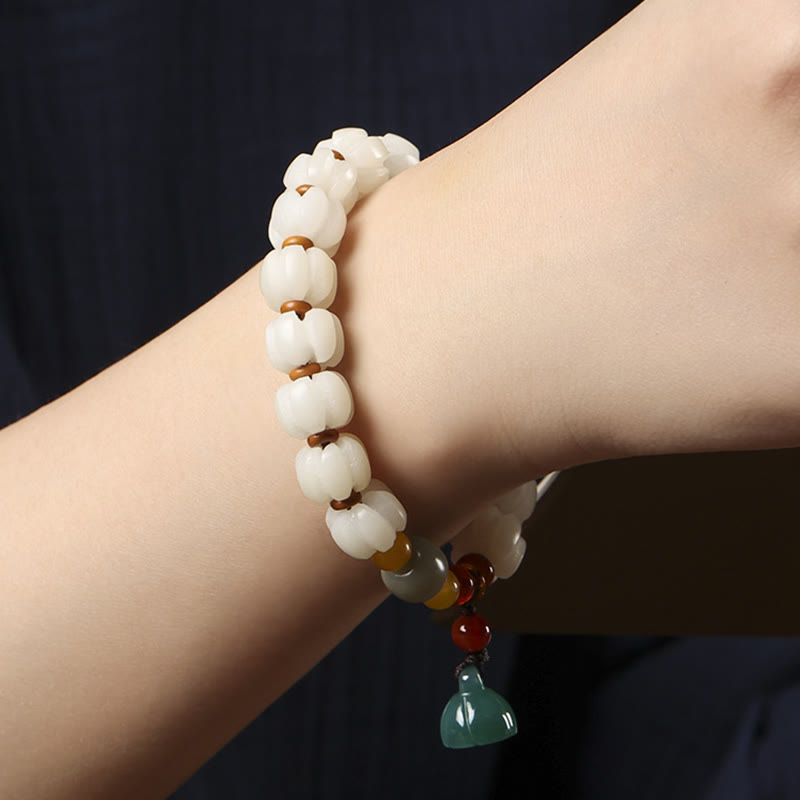 Bodhi Seed Roter Achat Lotus Harmonie Armband