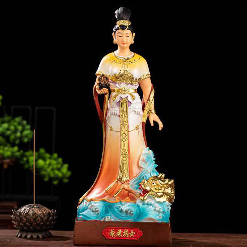 Bodhisattva Nuwa Buddha-Statue aus Kunstharz für den Schutz des Hauses