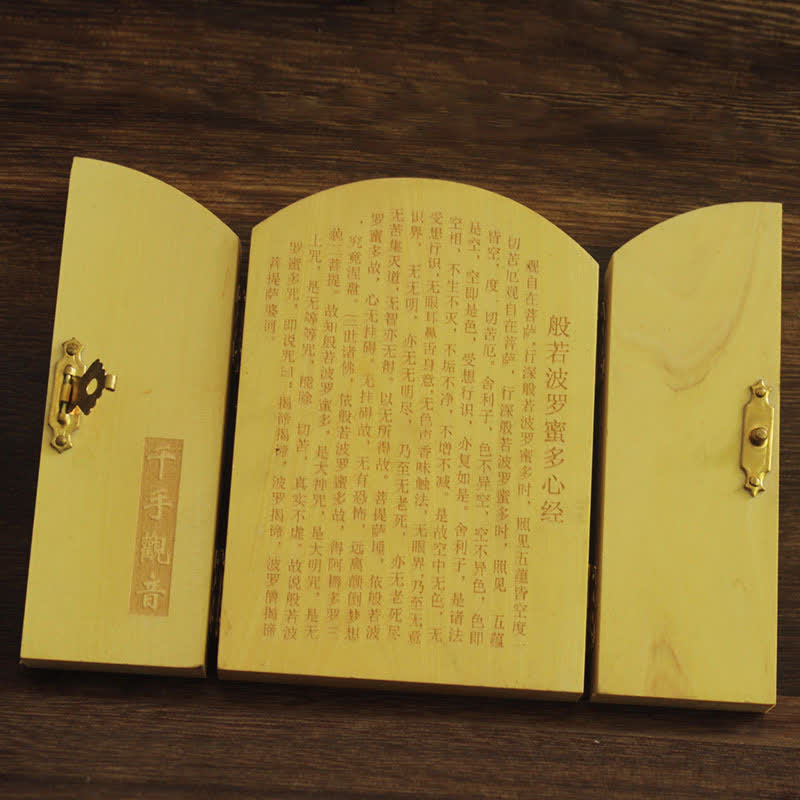 Buchsbaum Tausendarmiger Avalokitesvara Kwan Yin Altardekoration