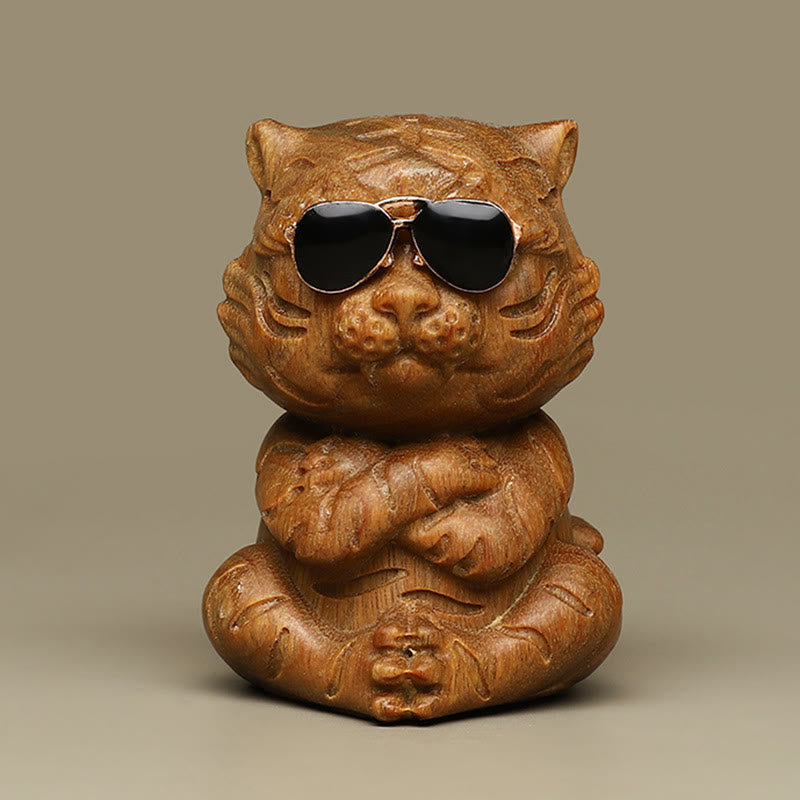 Green Sandalwood Tiger Desk Decoration | Positive Energy