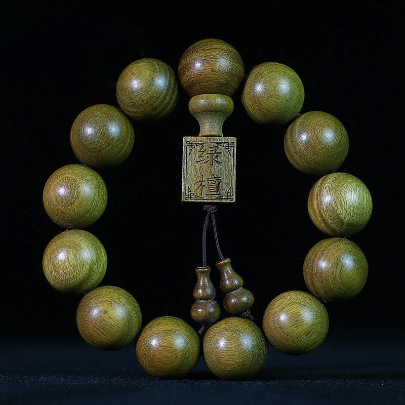 15mm Green Sandalwood Soothing Cure Bracelet Meditation