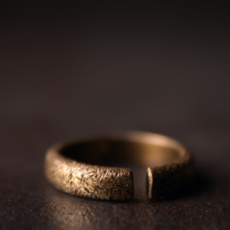 Kupfer Tibetischer Vintage Verstellbarer Glückspaarring