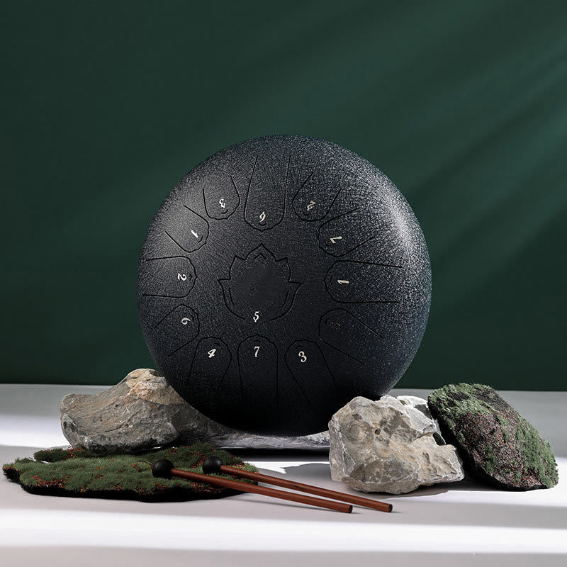 12-Zoll-Stahlzungentrommel, Lotusmuster zur Meditation
