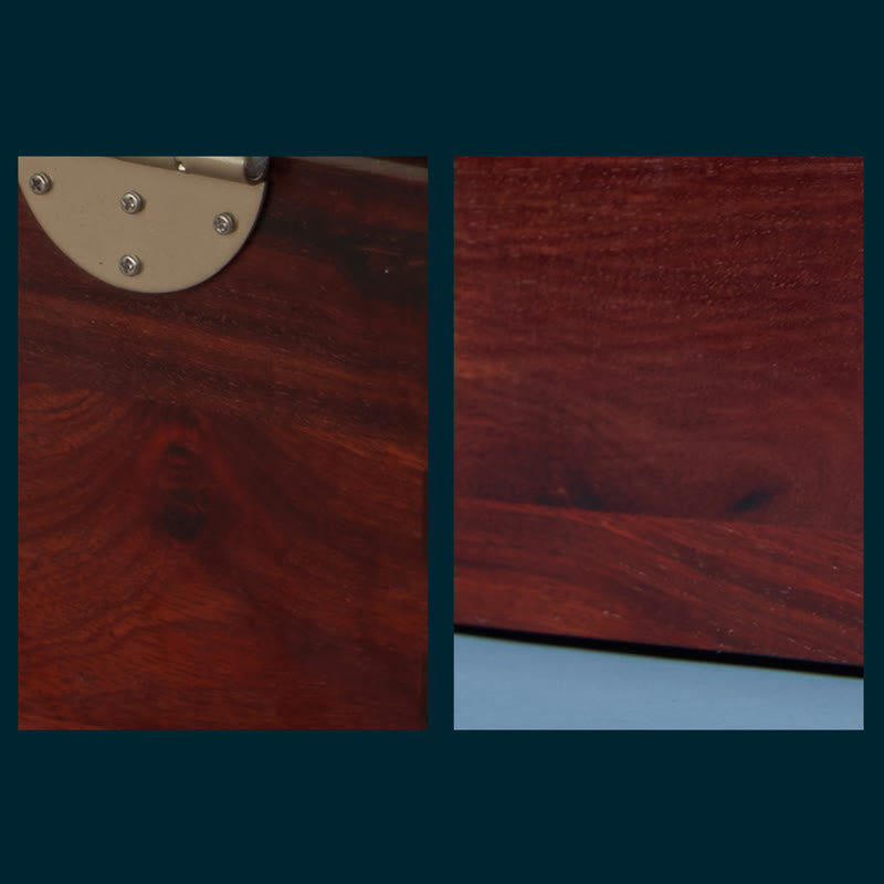 Handgefertigte Schmuckschatulle aus Rosenholz, 25,5 cm groß, verschließbar