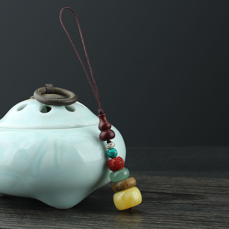 Spirituelle grüne Sandelholz Ebenholz Holz Telefon hängende Dekoration