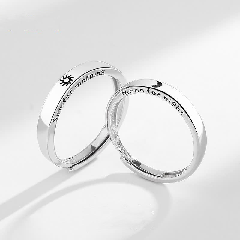 Verstellbarer Yin-Yang-Paarring aus 925er Sterlingsilber
