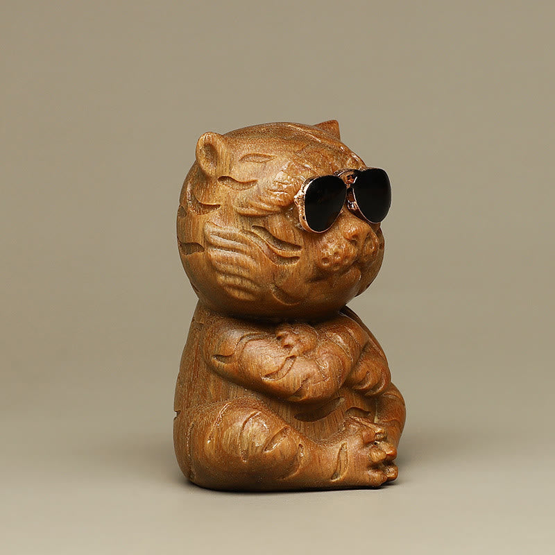 Green Sandalwood Tiger Desk Decoration | Positive Energy