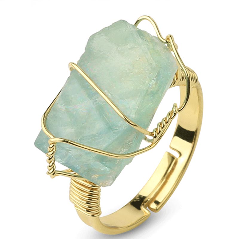 Unisex Amethyst Kristall Verstellbarer Heilring