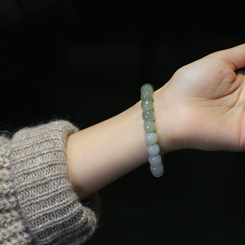 Glückssegenarmband aus Jade mit Farbverlauf | Unisex-Jadeschmuck