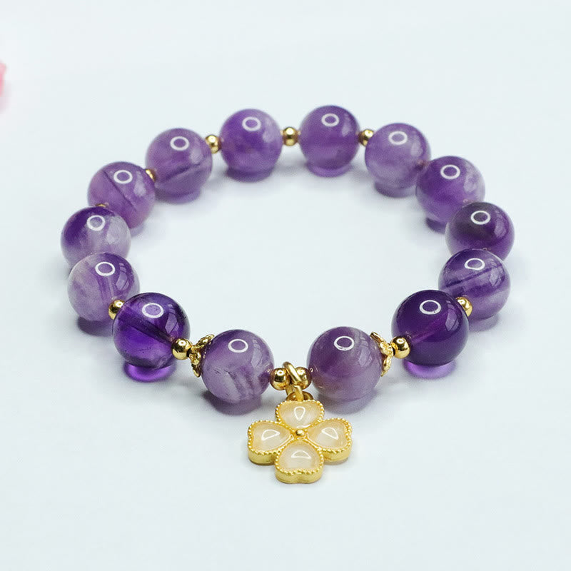 10 mm Amethyst-Charm-Armband „Inner Peace“