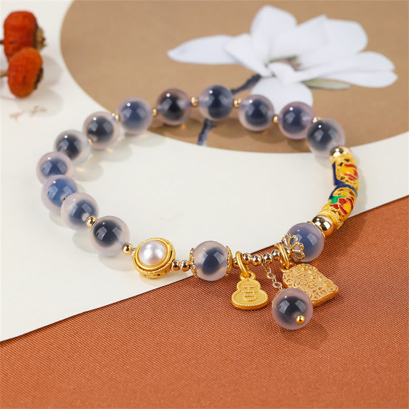Armband aus Candy-Achat für Stärke und Selbstvertrauen, 8 mm Perlen
