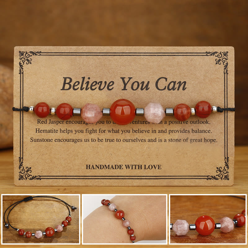 Karneol-Roter-Jaspis-Armband mit positiver Energie