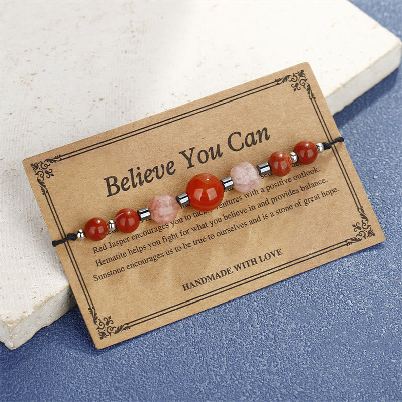 Karneol-Roter-Jaspis-Armband mit positiver Energie