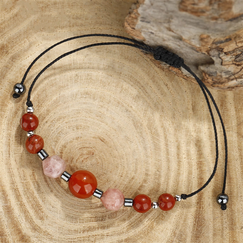 Karneol-Roter-Jaspis-Armband mit positiver Energie