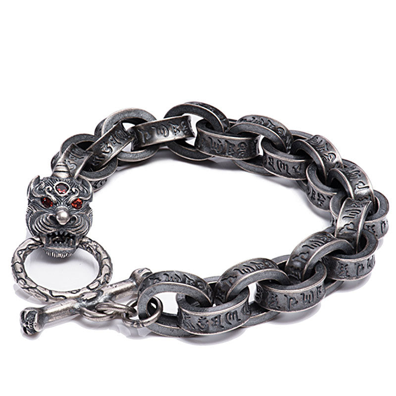 Drachenarmband aus 925er Sterlingsilber für Glück und Stärke