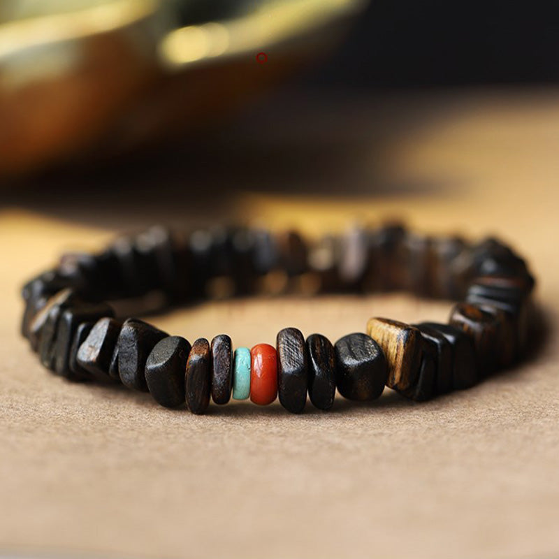 Adlerholz-Rotachat-Balance-Armband für Meditation und Frieden