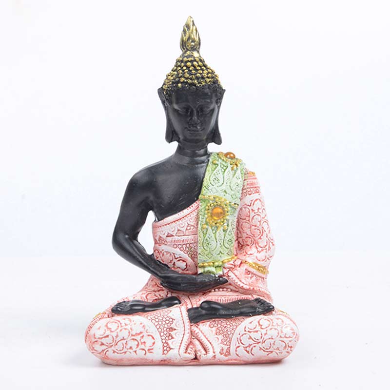 Tibetische Buddha-Feng-Shui-Statue aus Harz für positive Energie