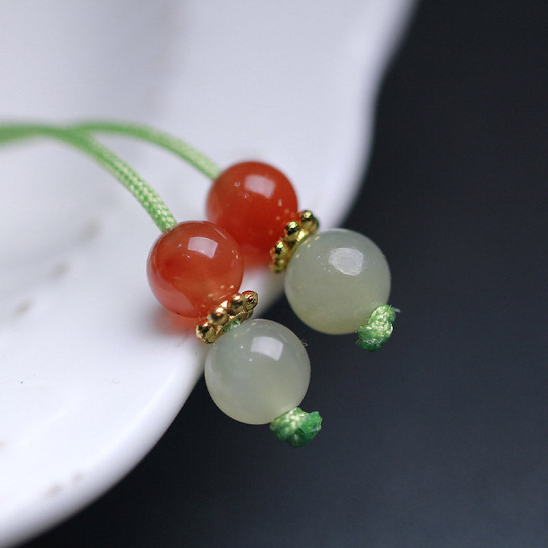 Jade Schmetterling Glücksarmband aus 925 Sterling Silber