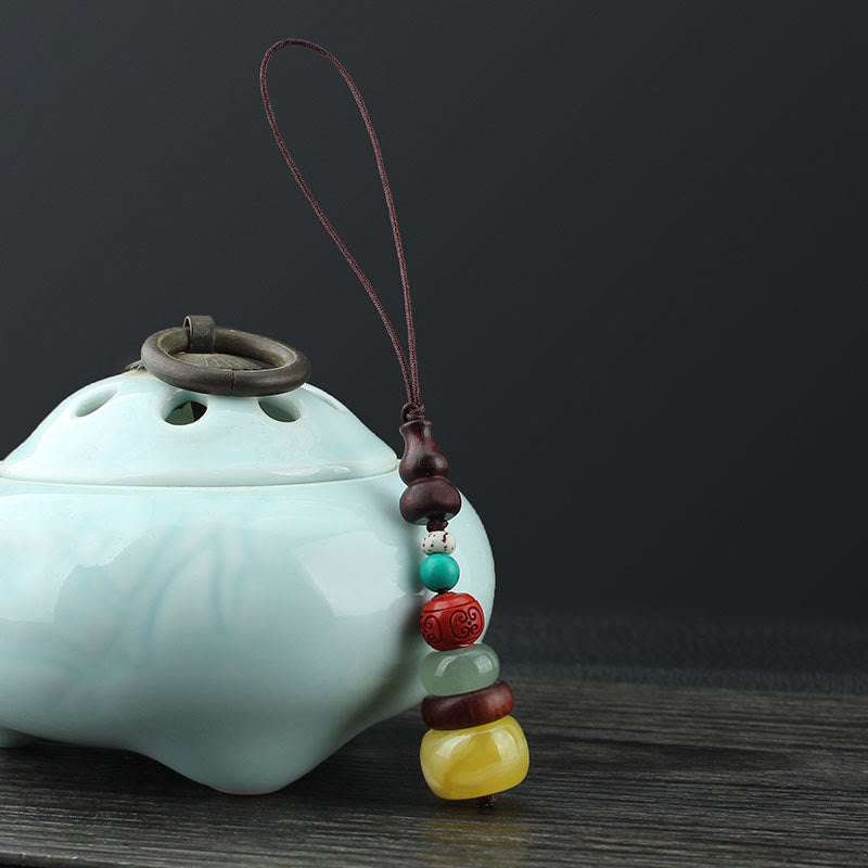 Spirituelle grüne Sandelholz Ebenholz Holz Telefon hängende Dekoration