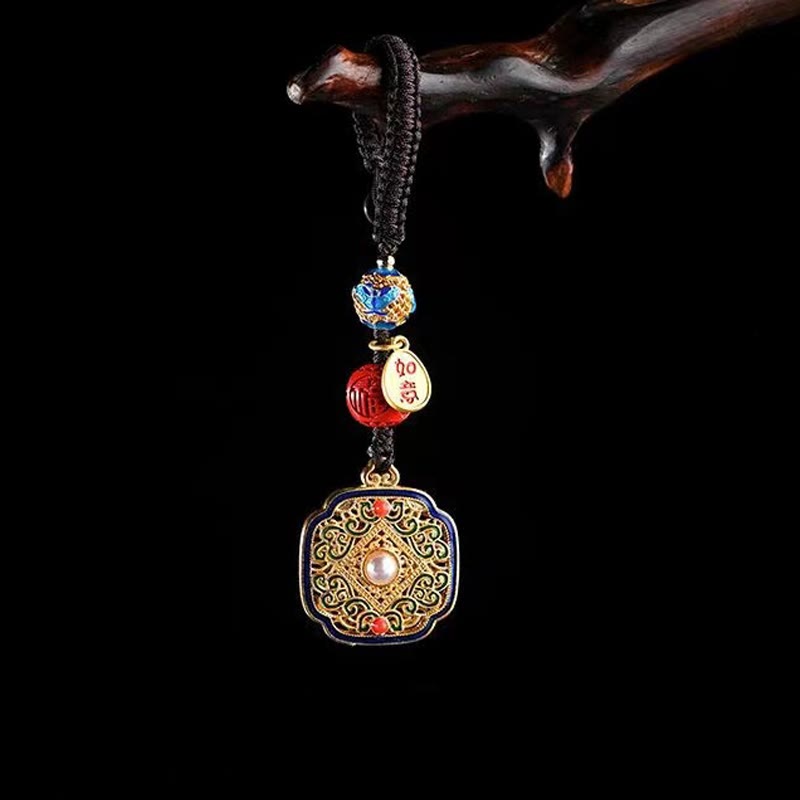 Segen Fu Charakter Ruyi Charm Schlüsselanhänger | Spiritueller Schmuck