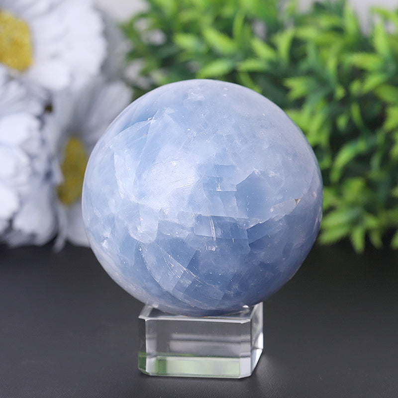 Celestite Crystal Sphere 2-4 Inch Divine Meditation Orb