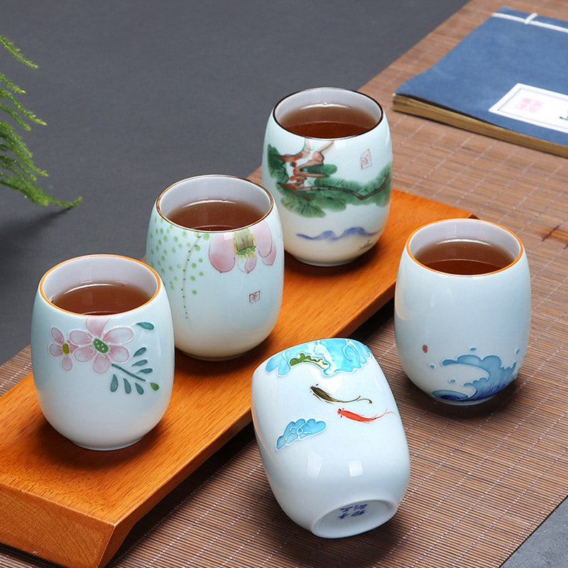 Spirituelle Teetasse aus Keramik, 180 ml, für Zen-Meditationsrituale