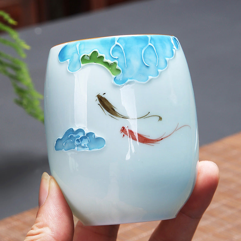 Spirituelle Teetasse aus Keramik, 180 ml, für Zen-Meditationsrituale