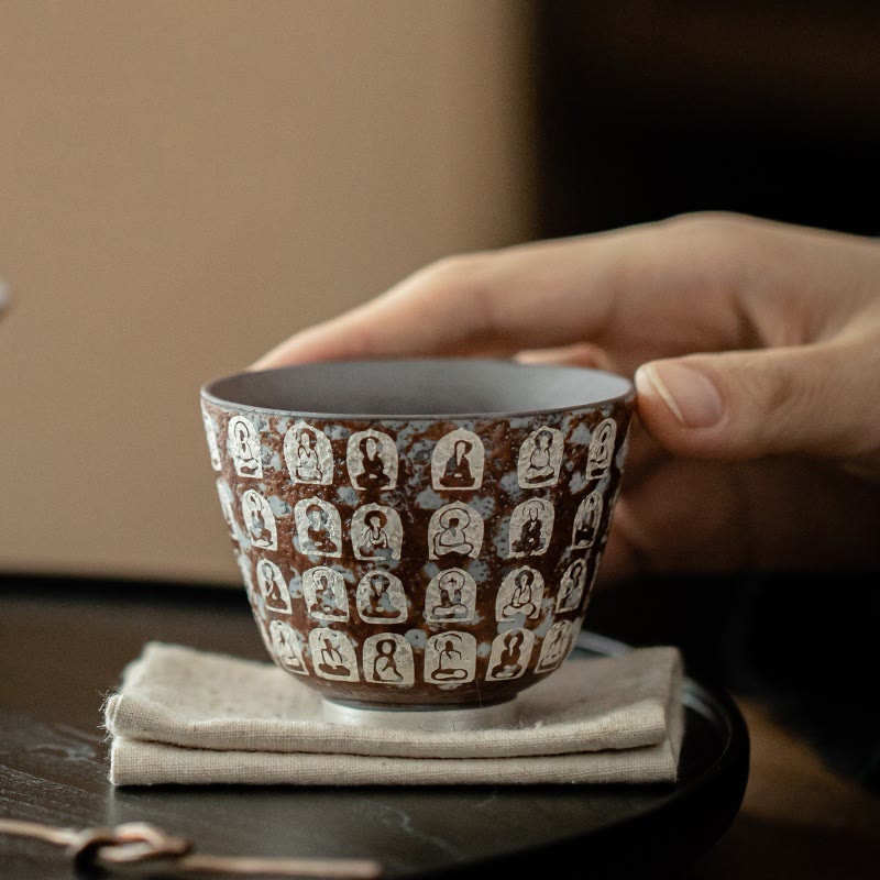 Keramik-Zen-Teetasse 100 ml mit Geschenkbox – Meditationsdekor