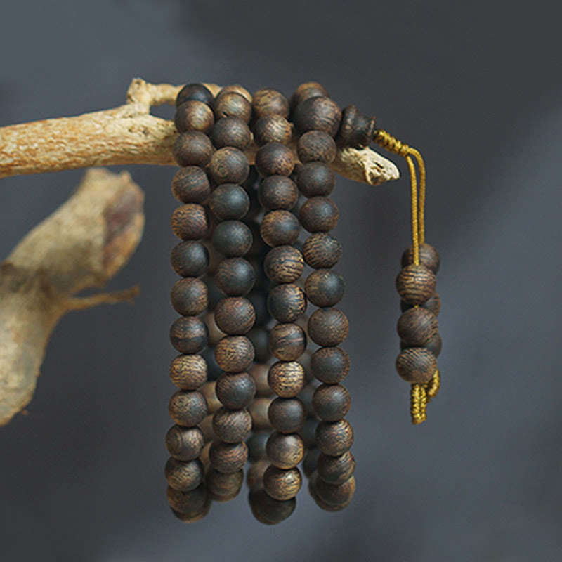 7 mm Adlerholz-Mala-Armband für Frieden und Stärke