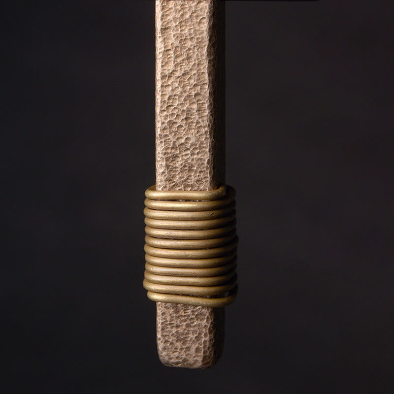 Kupferne Vintage-Halskette mit strukturiertem Reichtum für spirituelles Glück