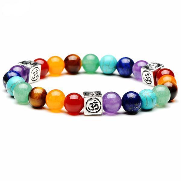 Chakra-Armband mit Om-Symbol