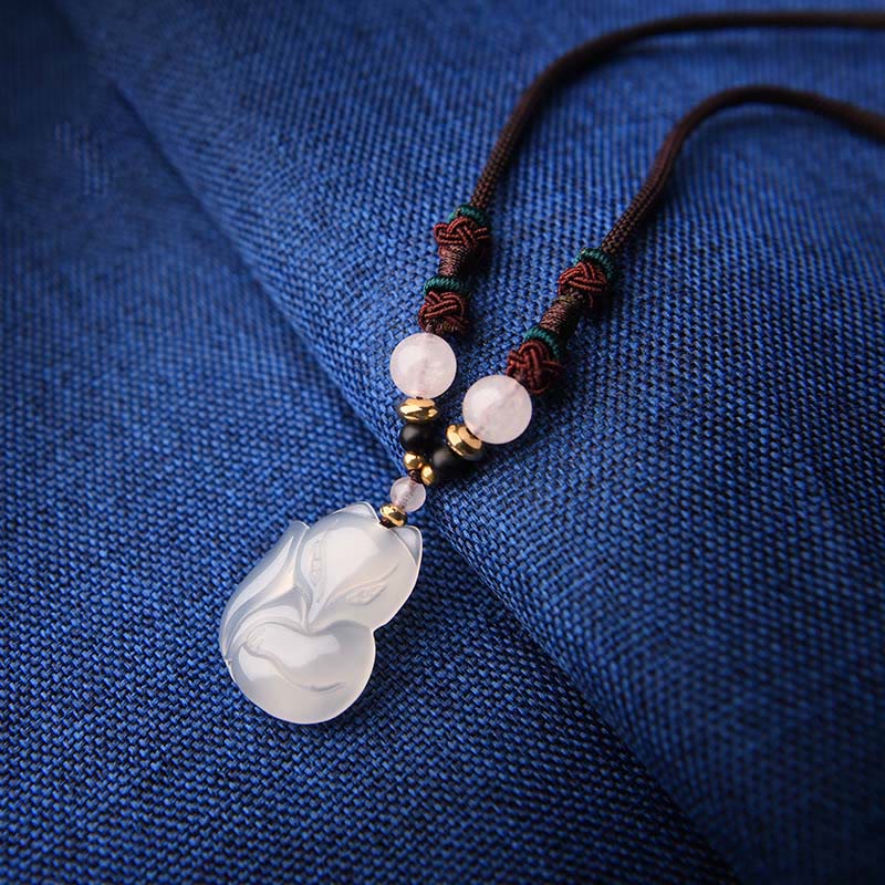 Chalcedon Rosa Kristall Harmonie Halskette 60cm Unisex