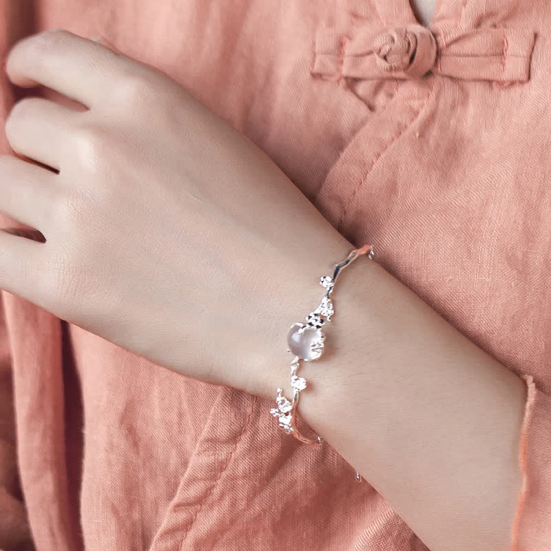 Chalcedon Positive Harmony Armband Größenverstellbar