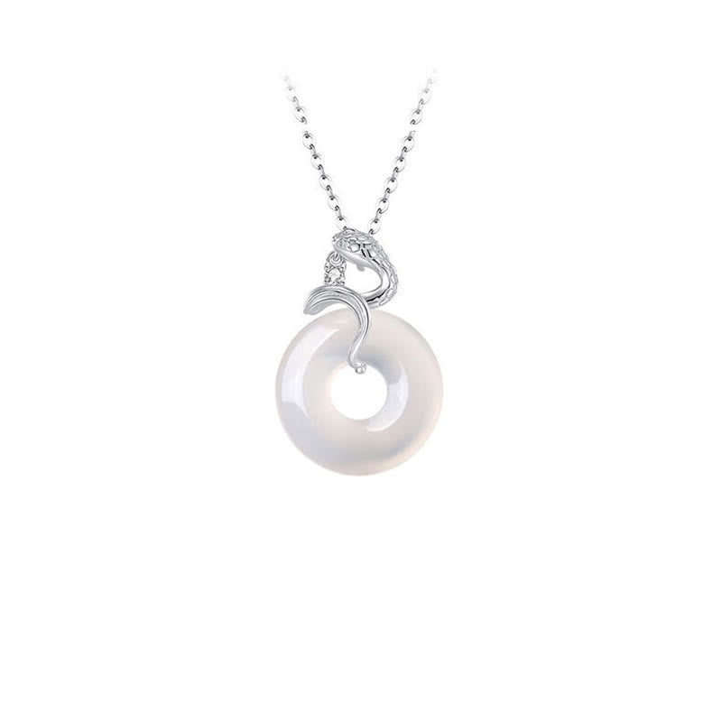 Chalcedon Schlange Peace Schnalle Halskette